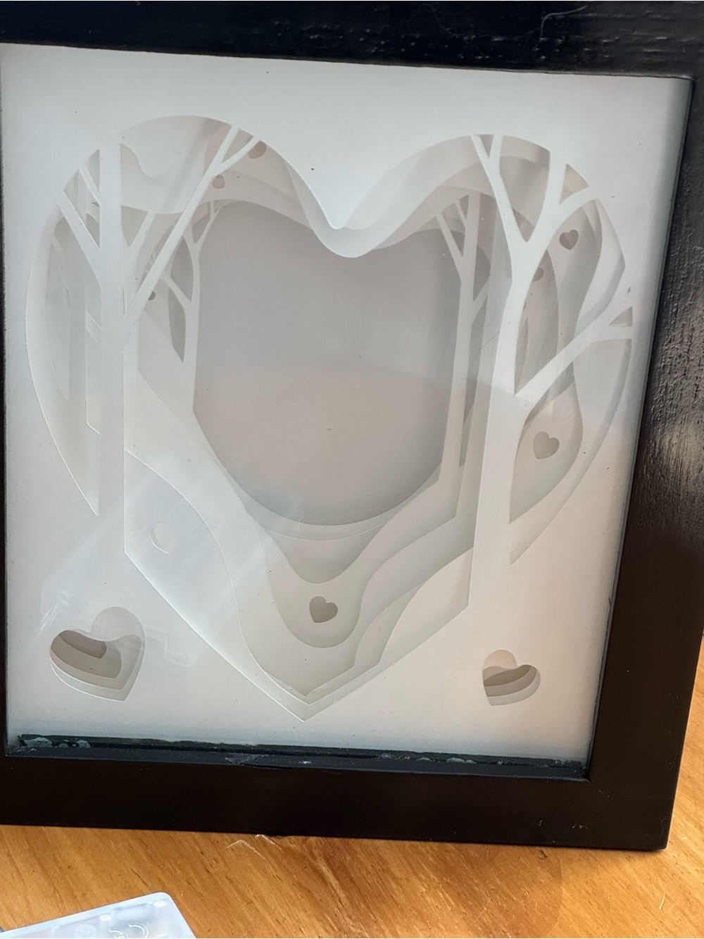 Homemade Heart LED Light Shadow Box Photo Frame - Picture 2 of 6